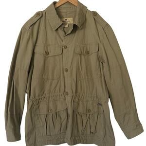 Vintage Woolrich Mens Barn Chore Utility Safari‎ Jacket Sz Large Field Outdoorsy